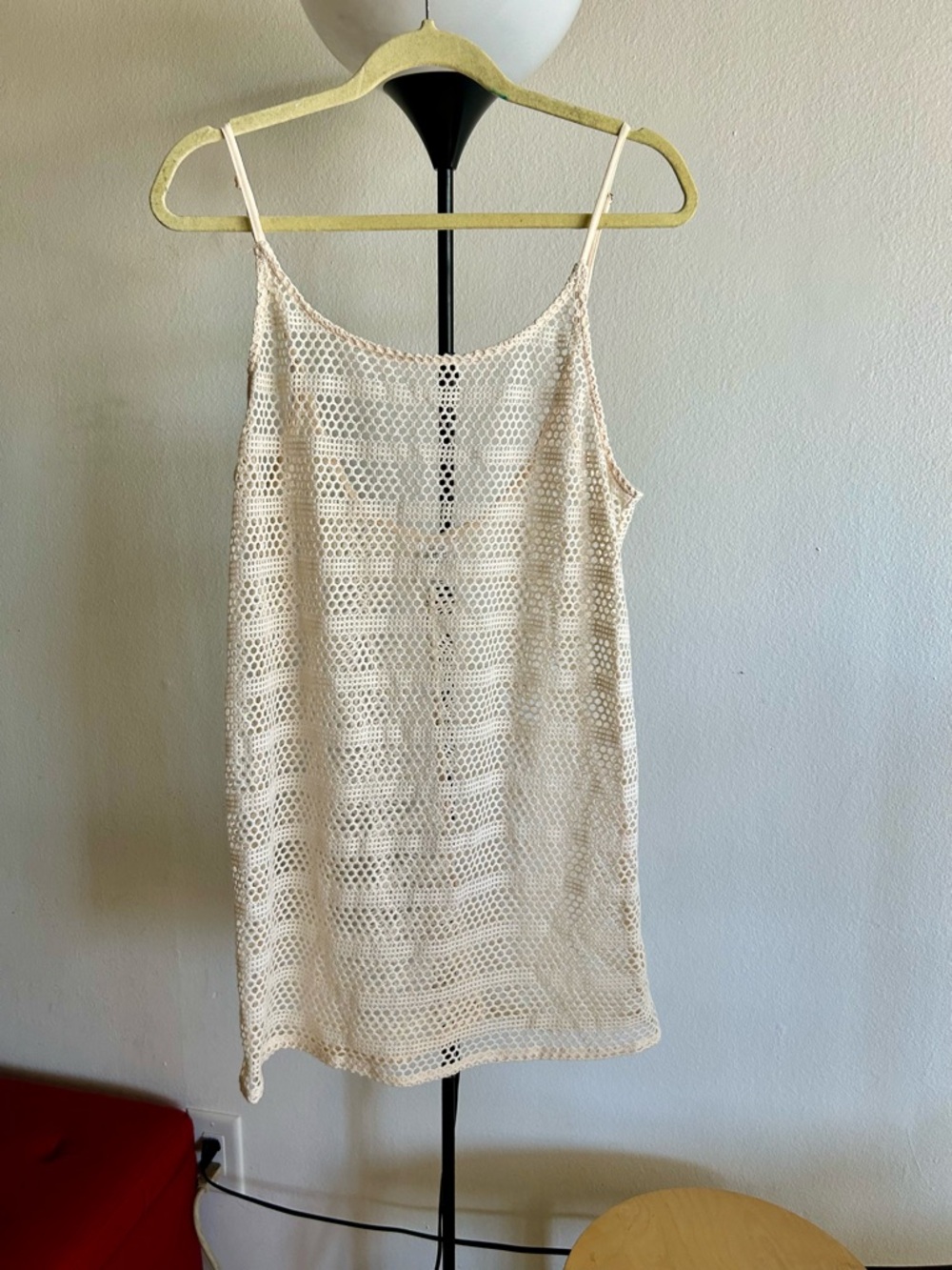 Wild Fable Cream Open-Knit Slip Dress